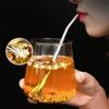 2pcs set Food Grade Stainless Steel Stainless Steel Straw Spoon Filter Straw Spoon  For Milkshake
