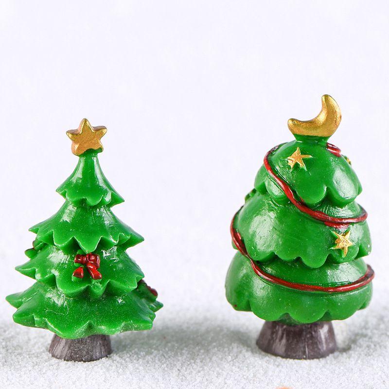 Adorable Christmas Tree Resin Diy Micro Landscape Miniature Decoration For Gardens
