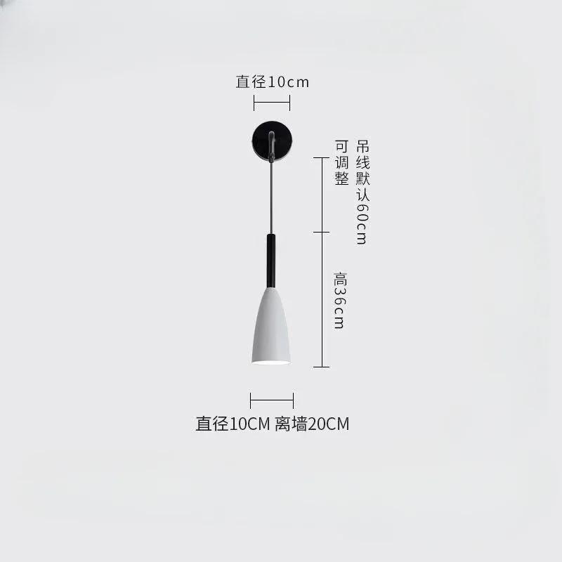 Modern Bedroom Bedside Wall Lights Gray White Black Aluminium Wall Sconces LED E27 Wall Lamp Indoor Living Room Illuminaire