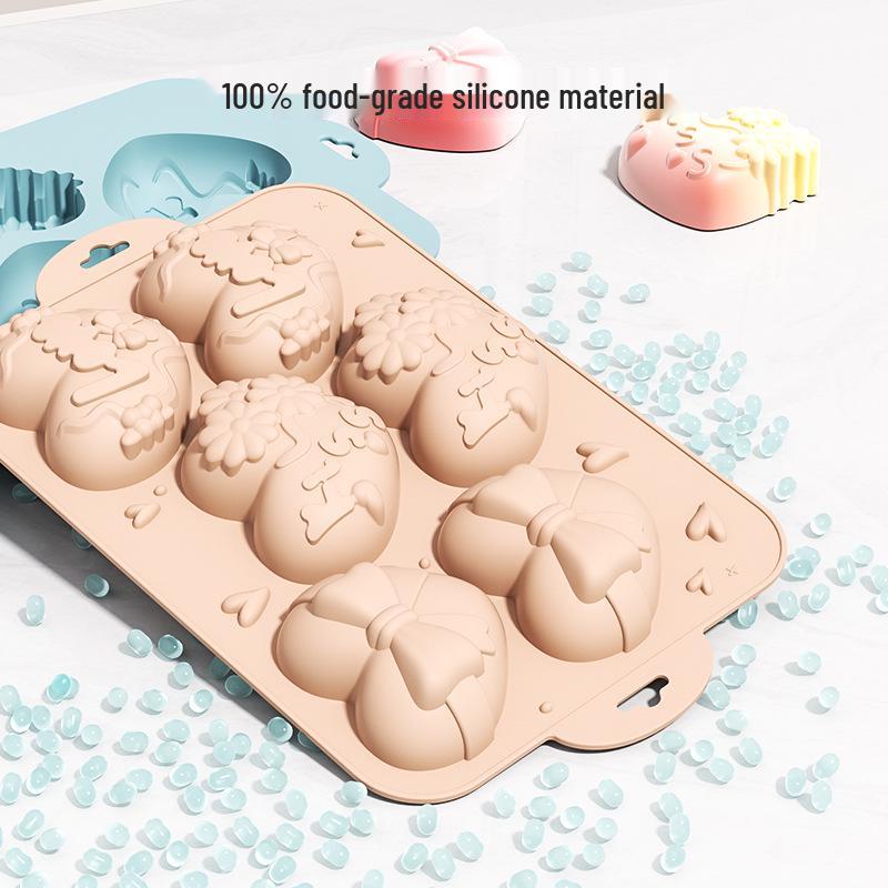 Silikon-Kuchenform 3D, Lebensmittelqualität, 6-fache Haushalts-Backform