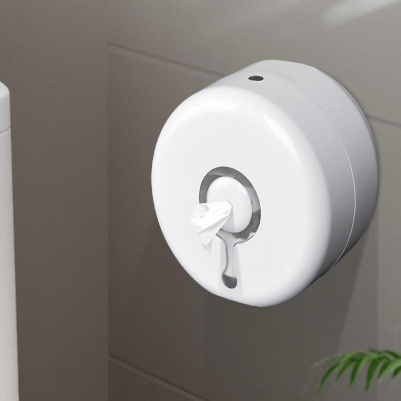 MDNG Pure White Tabletop Center Pull Tissue Dispenser with Shelf