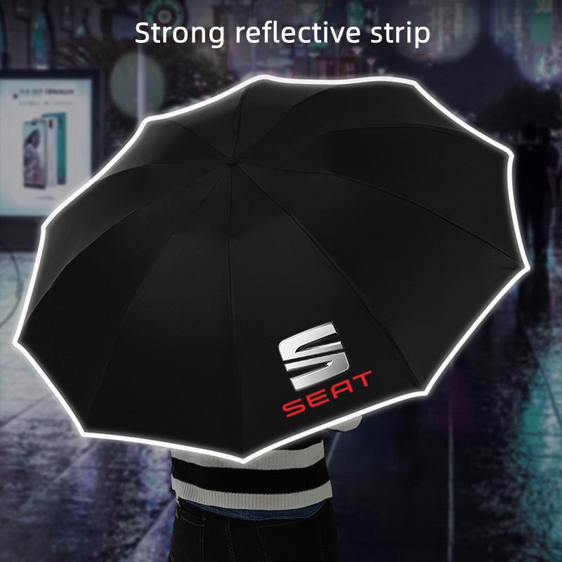 Car Led Umbrella Automatic Folding Windproof Sunshade Umbrella For Seat Leon Ibiza Alhambra Exeo Altea Arona Mii Car Accessories ik,098