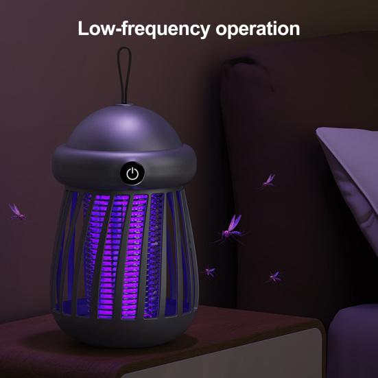 Mini muchomůrka Zapper USB napájená elektrickým šokem Zapper na muchy s UV LED světlem Vnitřní venkovní Domácí kempování Terasa Závěsná lampa na muchy