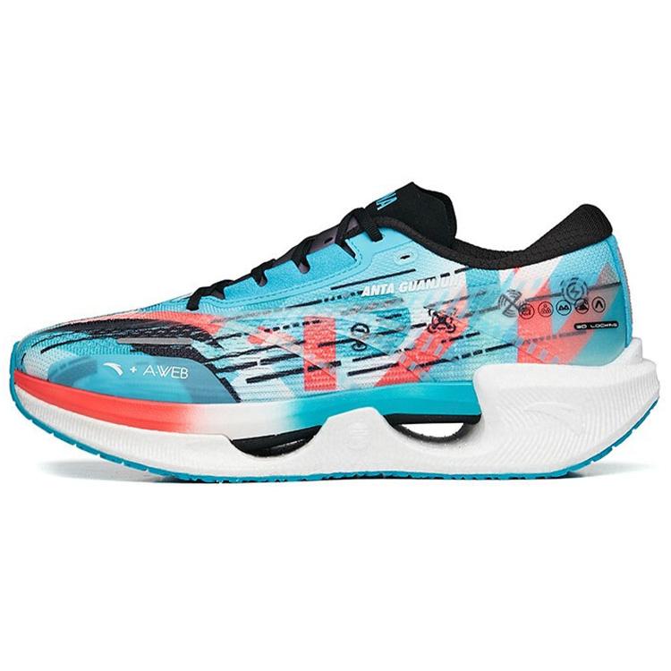 

new Anta Crash Wave 1 Cushioned Anti Slip Wear Resistant Breathable Lightweight Low Top Running Shoes Men s Blue Black Red 44