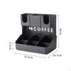 Schwarzer Kaffee Bar Organizer, Platzsparend, Aufbewahrungsregal für Restaurantzubehör, Büro, Hotel,