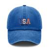 USA Patriotic Baseball Cap - Adjustable Vintage Washed Hat With "SINCE 1776" Print, Lightweight Breathable Sun Protection Casual Daily Wear Unisex