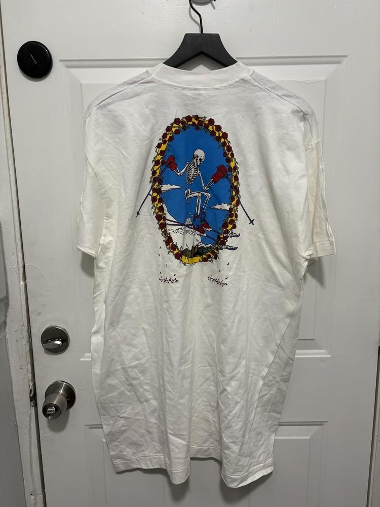 Vintage Grateful Dead Ski Dead Shirt Mens 2XL Skeleton Graphic 1994 90s Unisex T-Shirt M