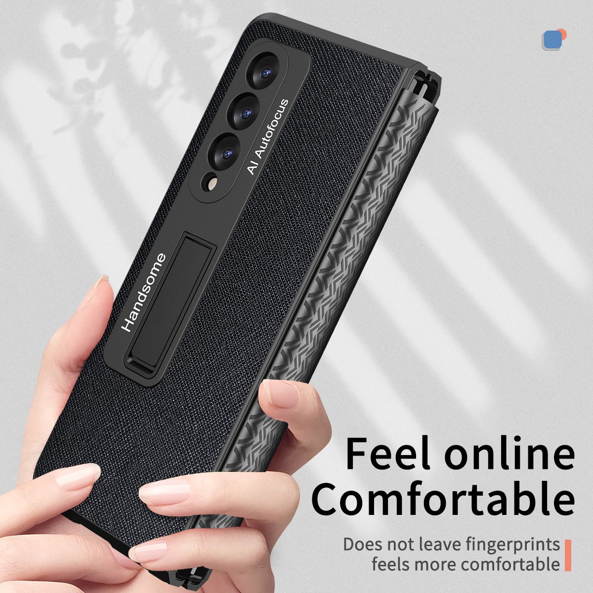 

For Samsung Galaxy Z Fold4 5G Drop-proof Phone Case Kickstand Retractable Hinge Protection PU Leather+Hard PC Phone Cover with Screen Protective Film Green