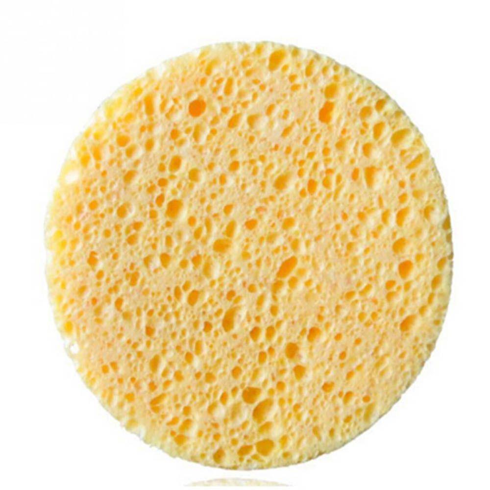 Yellow Soft Round Tools Beauty Makeup Pads Face Wash Cleansing Sponge Cosmetic Puff