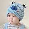 Baby hat autumn and winter cute woolen hat infant super cute thickened ear protection hat small month age warm cover hat