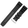 CREPHA 22mm Diver-Type Polyurethane Watch Strap - Black