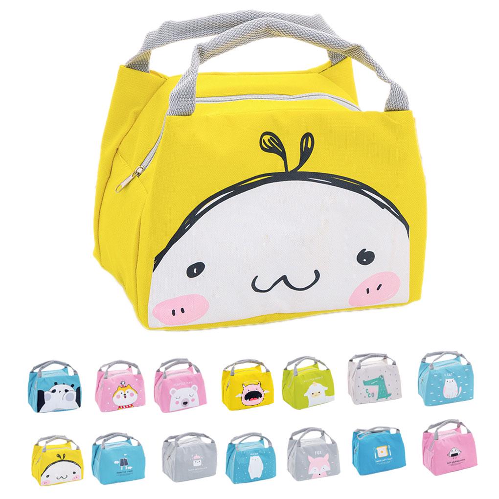 Adult Kids Lunch Bag Insulated Cool Bag Portable Picnic Bag School Lunch Box