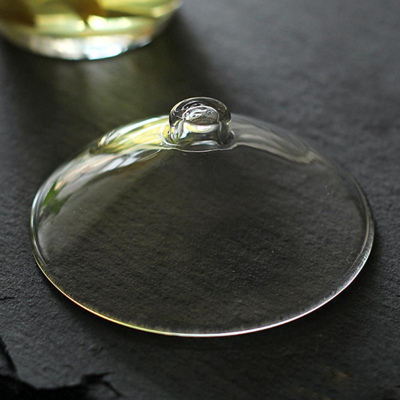 Gaiwan Trasparente in Vetro da 150ml con Bocca Stile Giapponese Tazza per Preparare il Tè Verde