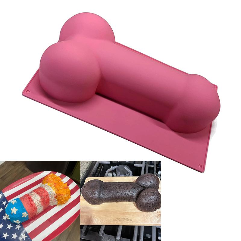 Stampo per Torta a Forma di Pene in Silicone per Festa di Addio al Celibato/Nubilato Divertente Stampo per Cioccolato Divertentissimo Strumento per la Produzione di Sapone Cera da Sciogliere