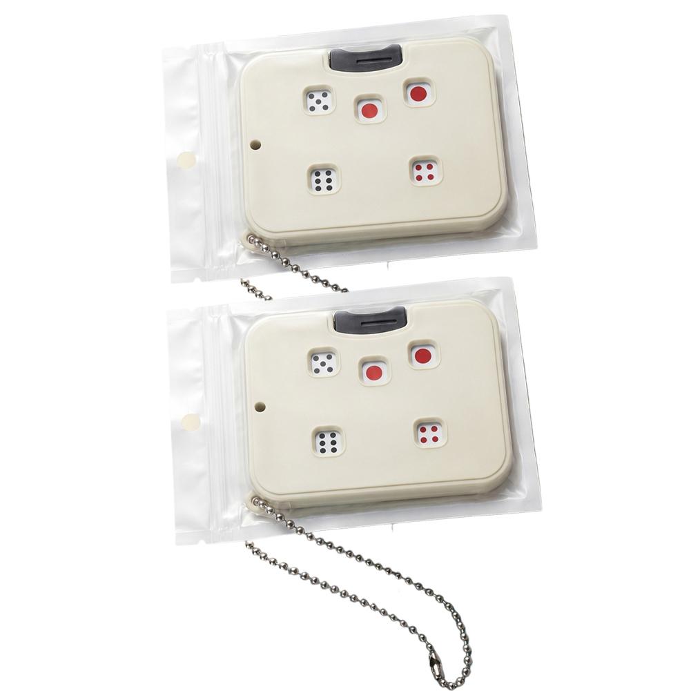 Mechanische Drukdobbelsteen Kaart Fidget Speelgoed, Draagbare EDC Sleutelhanger voor Stressverlichting met Flessenopener, Feest Bordspel Dobbelstenen voor Volwassenen