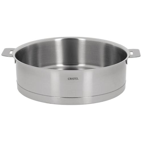

CRISTEL Stainless Steel Large Shallow Pot, 22cm, Gas, Induction, and Oven Compatible, S22QL [Official Japanese Product], Made in France