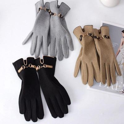 Mode Dame Handschuhe Fäustlinge Frauen Winter Vintage Fahren Radfahren Handschuhe Outdoor Warm Halten Winddicht Handschuhe