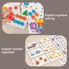 1 Set Arithmetic Math Toy Kit with Beads Blocks Chopsticks Spoons Silicone Bowl Number Learning Counting Color Sorting Toddlers Boys Girls Educational