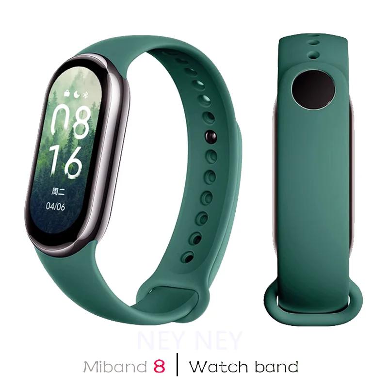 Sportarmband für Xiaomi Mi Band 8-9 NFC Armband Ersatz miband8 Silikonarmband Smartband 8 wasserdicht Uhrenarmbänder Zubehör