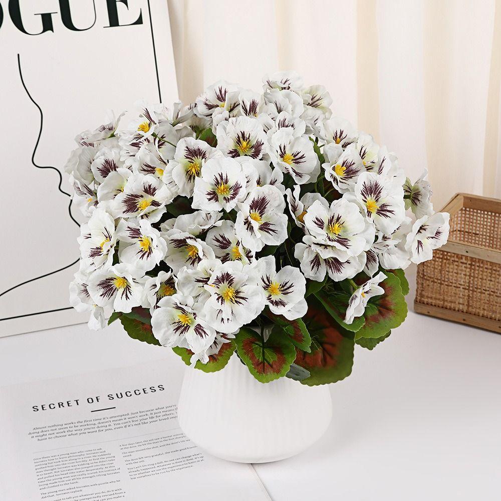 Lifelike 5 Flowers/Bundle Artificial Flowers Real Touch Floral Arrangements Silk Flowers with Stems Fake Peony Wedding