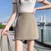 Women's Irregular High-Waist A-Line Skirt - Spring/Summer 2025 Bodycon Style, Anti-Exposure, Professional Casual Wear