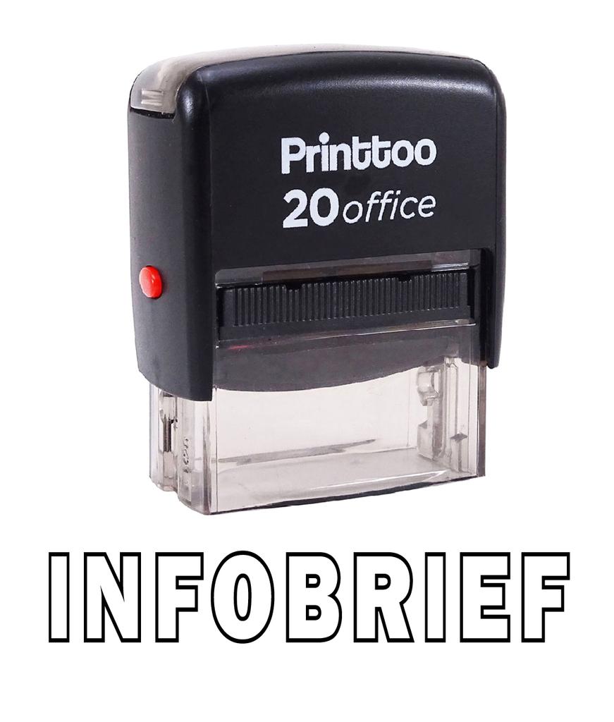 Printtoo Office Stationary INFOBRIEF Self Inking Rubber Stamp Custom