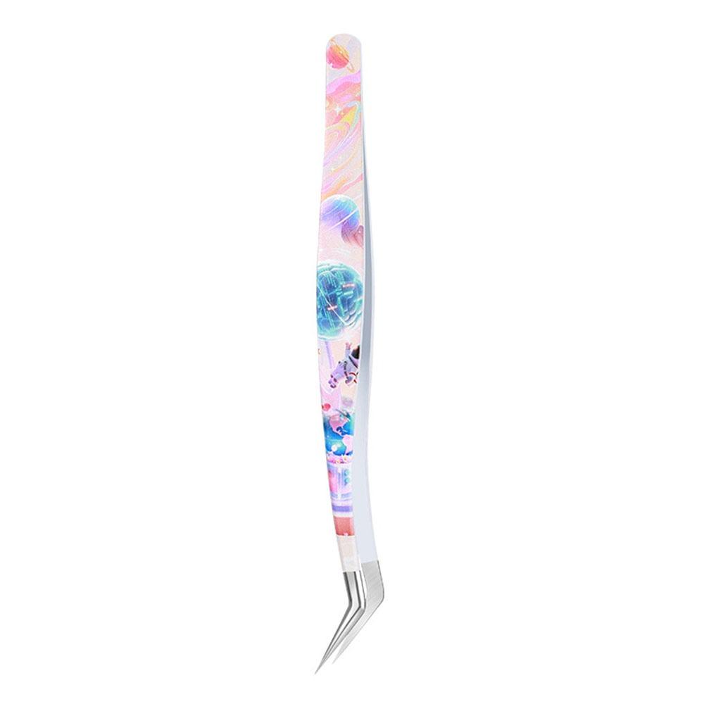 Anti-static Curved Stickers Tweezers High Precision Eyelash Curler Miniature Scene Stickers