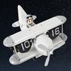Airplane Flip Clock Adjustable Battery Powered Silent Retro Digital Desk Clock with Auto Flip Mechanism for Home Office