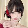 Retro and Ethereal Atmosphere Floral Hairpin for Women, Elegant New Chinese Style Side-parted Hair Accessory for Photography Headpiece