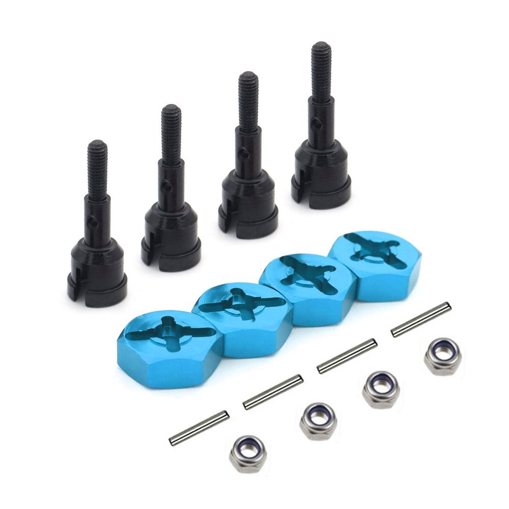 Wheel Conversion Set Axle & 12Mm Hex Dive Hub Turn 1/10 on Road for WLtoys 1/18 A959 A969 A979 A959B A969-B RC Car Upgrade Parts