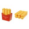 Plastic French Fries Shape Ice Cubes Tray for Cold Drink Household Rectangular Ice Making Mould with Lid Kitchen Tool