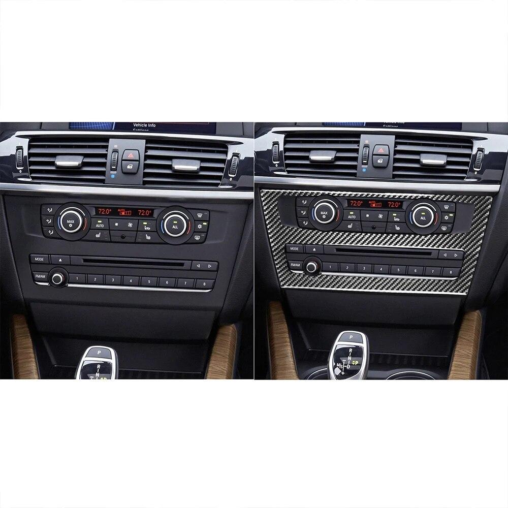 Carbon Fiber Car Central Control CD Panel Decorative Stickers Auto Interior Modified Accessories For BMW X3 F25 X4 F26 2011-17