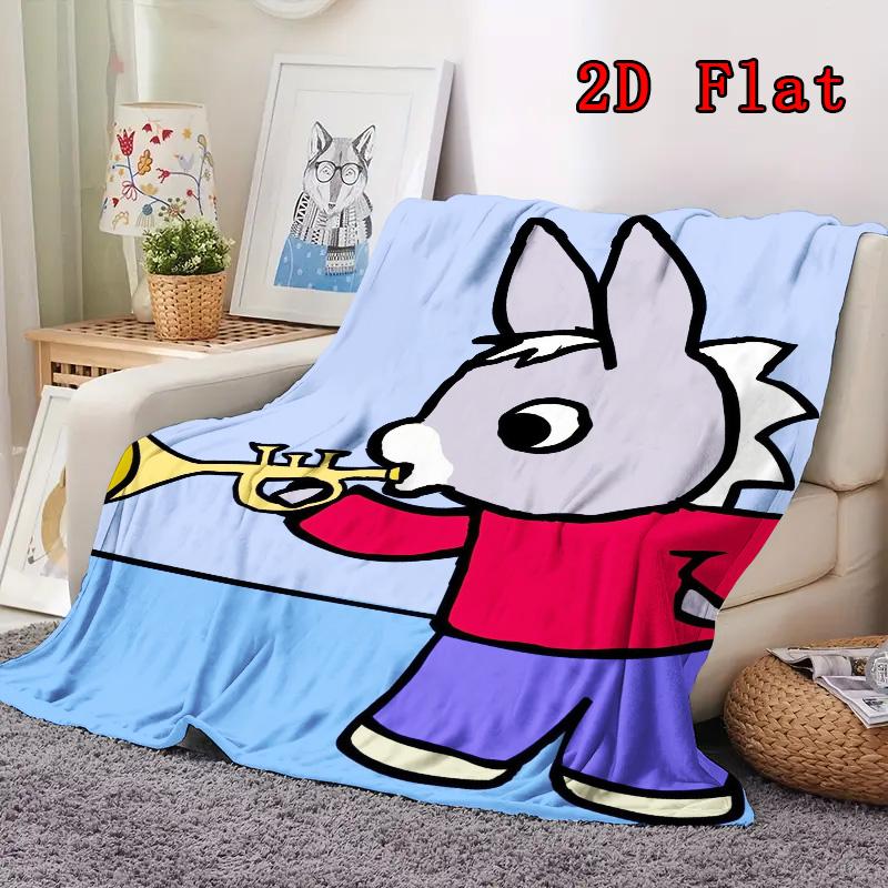 Colorful Trotro Cartoon 2D Flat Pattern Flannel Blanket High Quality All Seasons Warmth and Comfort Perfect for Christmas Gifts.PMT0914257