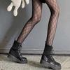 Women Diamond Rhombus Stockings Retro Sexy Hollow Out Stocking Black Pantyhose Nylon Patterned Socks Fishnet Tights