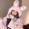 Ear Protection Winter Beanie Winter Fluffy Hat Leisure Bib Scarf Hat  Cycling