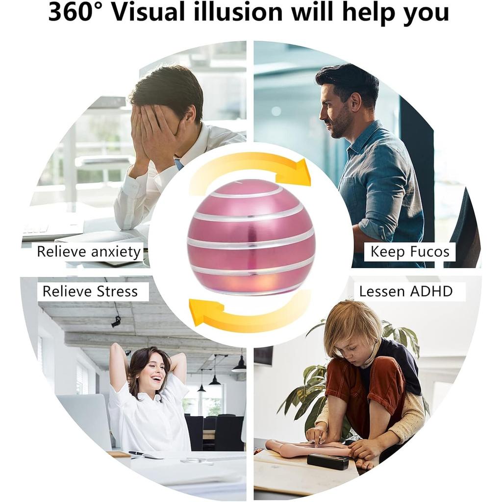 Jucării de birou pentru jucărie cinetică, gadgeturi cool, lucruri cool, rotire 180 de secunde, jucărie pentru ameliorarea stresului pentru iluzie optică, cadou pentru birou, școală, acasă