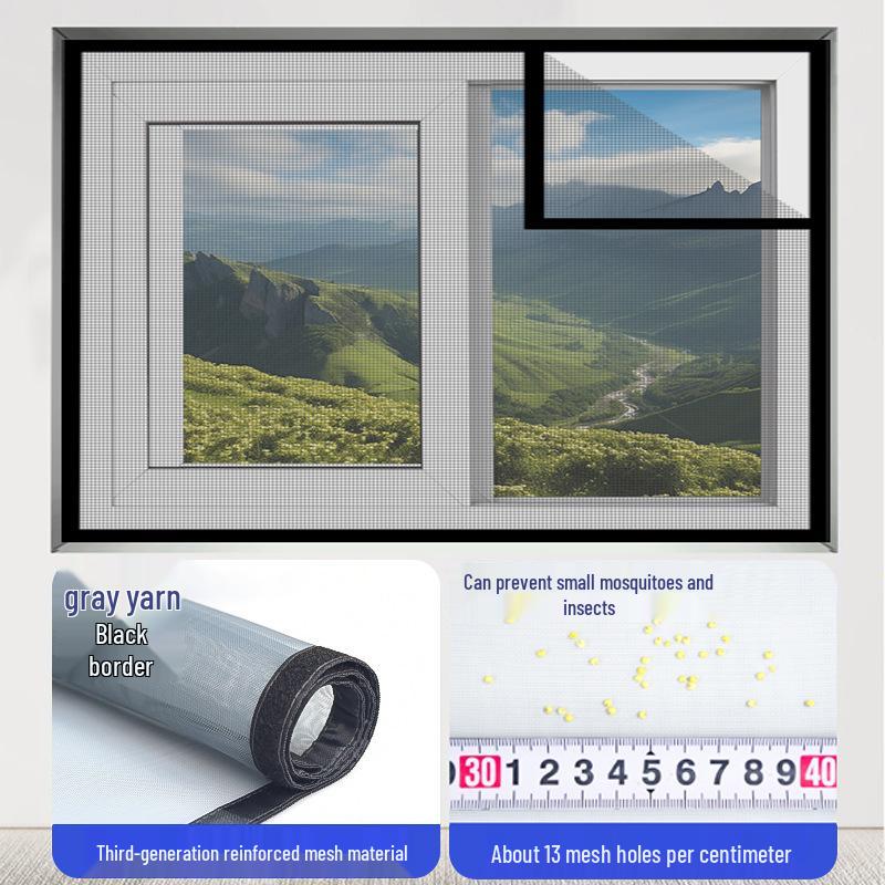 Self-Adhesive Invisible Diamond Mesh Mosquito Screen – No-Drill Install