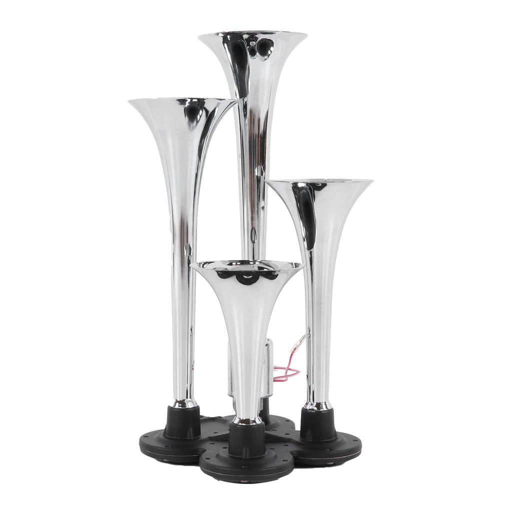 12V 24V 4 Trumpet Air Horn 150dB Super Loud Sound for Trains Trucks Cars Van Pickups Boats
