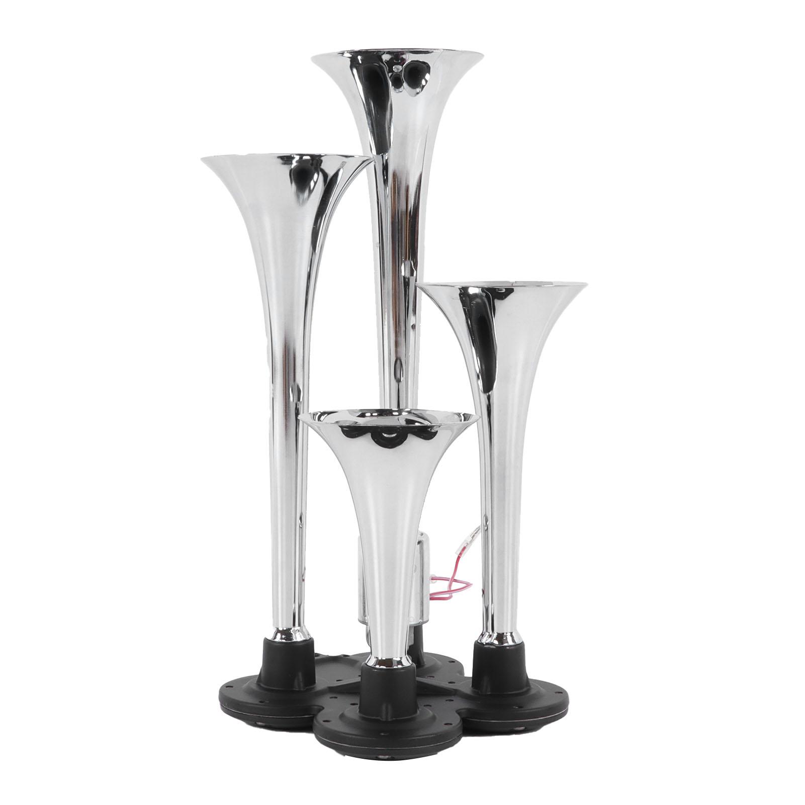 

12 В 24 В 4-трубный воздушный гудок 150 дБ супер громкий звук для поездов грузовиков автомобилей фургонов пикапов лодок