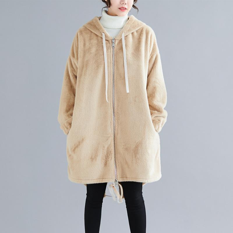 long sleeve Plus size hooded Cotton jaket causal loose spring autumn winter women Jacket Coat