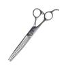 Yijiang Professional VG10 Steel 7 Inch Left Hand Pet Grooming Scissors Straight Chunker Scissors for Dog Grooming School Salon