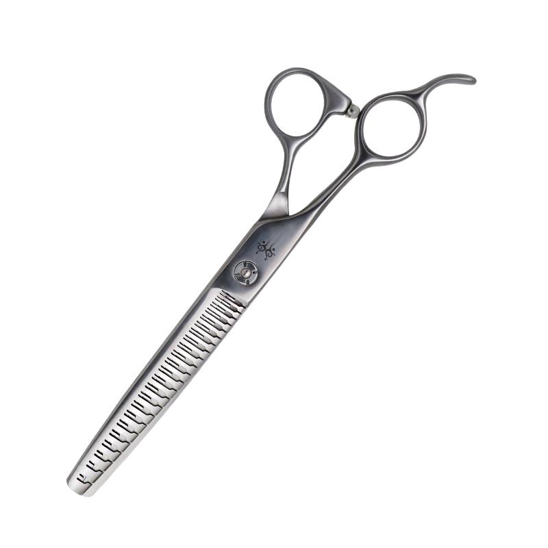 Yijiang Professional VG10 Steel 7 Inch Left Hand Pet Grooming Scissors Straight Chunker Scissors for Dog Grooming School Salon (Silver,7.0 inch) серебряный