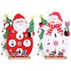 DIY Christmas Wood Christmas Ornaments Desktop Small Mini Christmas Party Decor Scene Window Decoration Home Ornaments