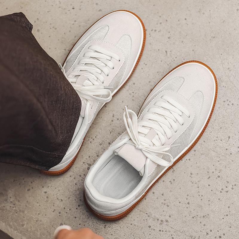 New Men'S Casual Sneakers, Lace-Up, Spring & Summer Fashion, Thick Height-Increasing Rubber Sole, Non-Slip Low-Top Skate Shoes