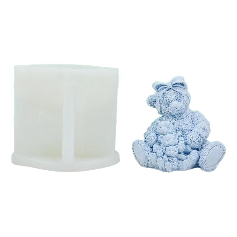 3D Bear Resin Molds Silicone Candle Mold Crystal Epoxy Casting Mold Jewelry Making Pendant Onament Craft Mould Handmade