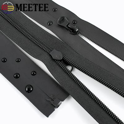 1/2/3/5 Piezas 15-100 cm Cremallera Impermeable de Nylon de Extremo Abierto Cremallera Decorativa Invisible para Chaqueta Bolso Ropa Cremalleras Inversas Accesorio de Costura DIY