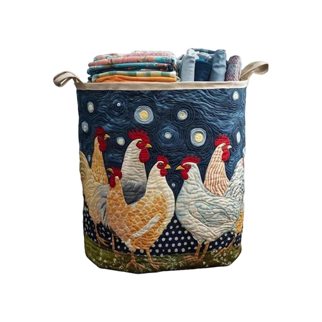Gesteppter Wäschekorb, und geeignet zur Aufbewahrung schmutziger Wäsche.