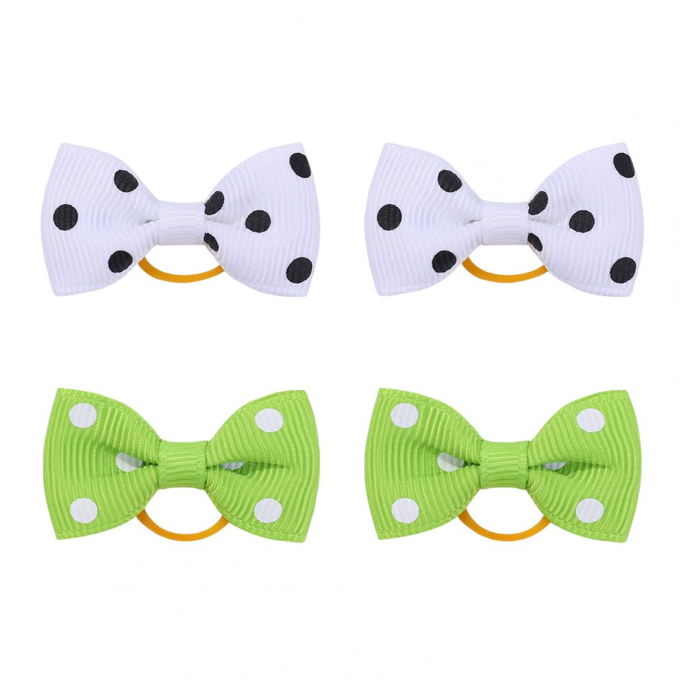 Puppy Hair Bow Puppy Hair Accessory Set Handmade Dog Hair Bowknot Set with Rubber Bands for Small Pets Party Christmas Birthday