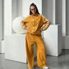 226 Fashion Button Striped Tracksuit Retro Stand Collar Jacket Wide Leg Sweatpants Two Piece Set
