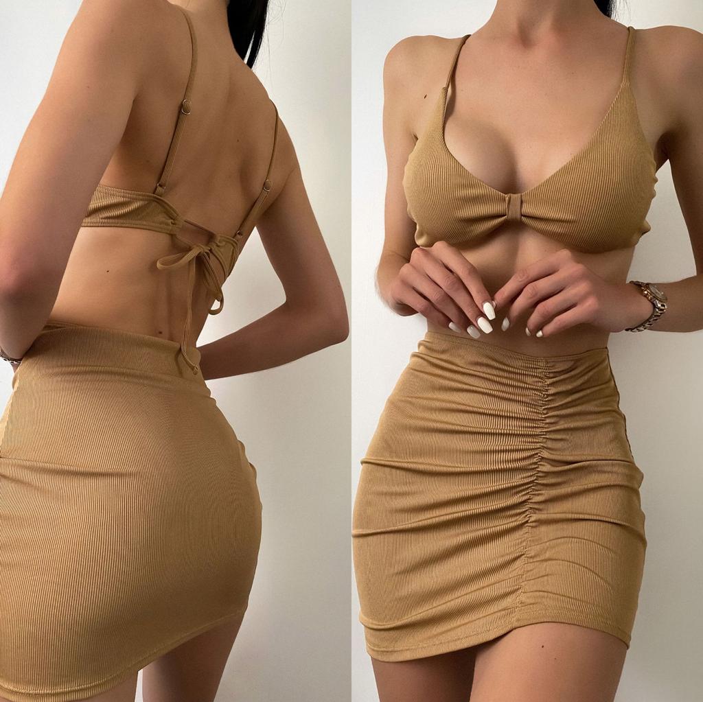 Women's Swimsuit Summer New Tie Back Sexy Three Piece Bikini